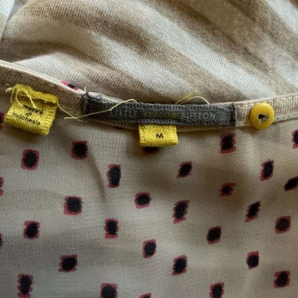 Anthropologie little yellow button striped top - Picture 2 of 8